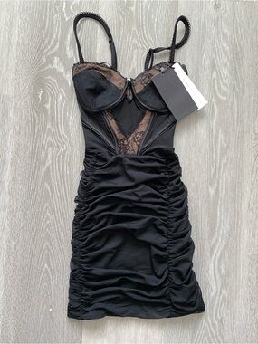 Bershka Lace Corset Mini Dress